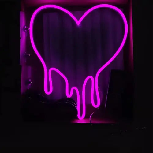 Dripping Heart Neon Sign β Love, With a Twist β€οΈβπ₯