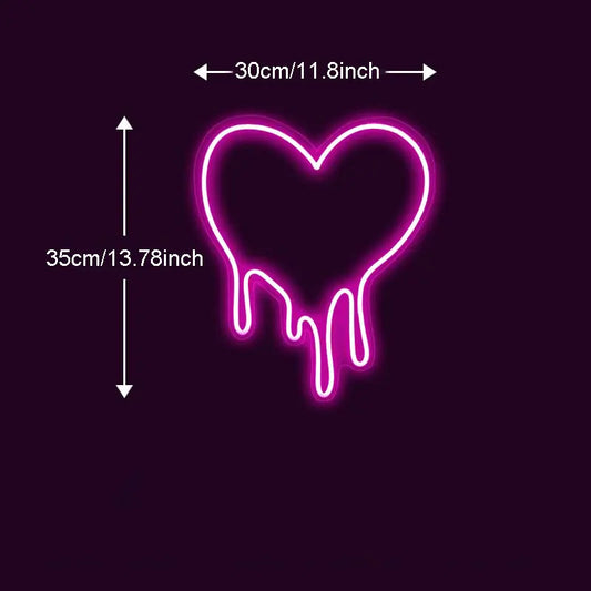 Dripping Heart Neon Sign – Love, With a Twist ❤️🔥