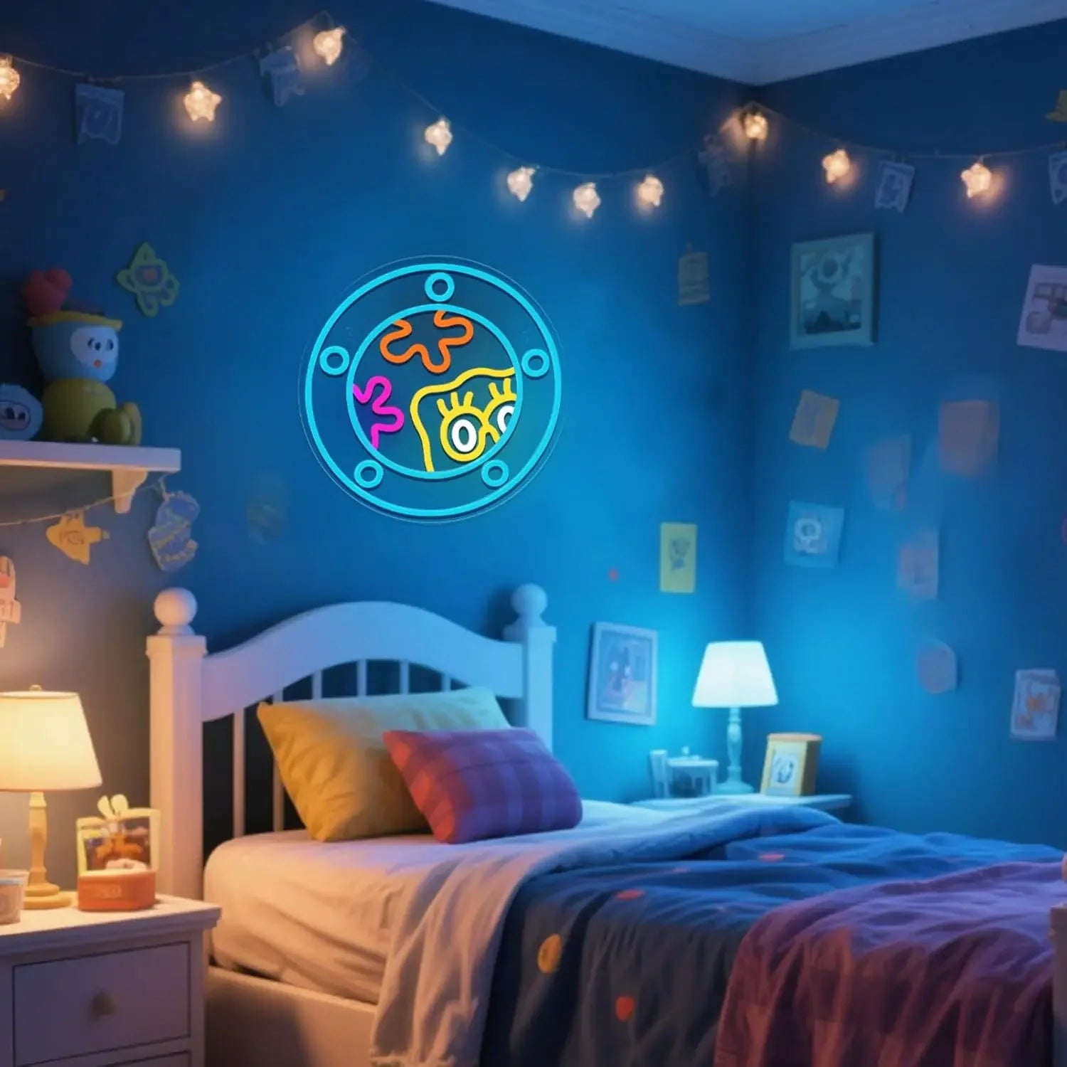Sponge Peek Neon Sign β Who Lives in There? ππ
