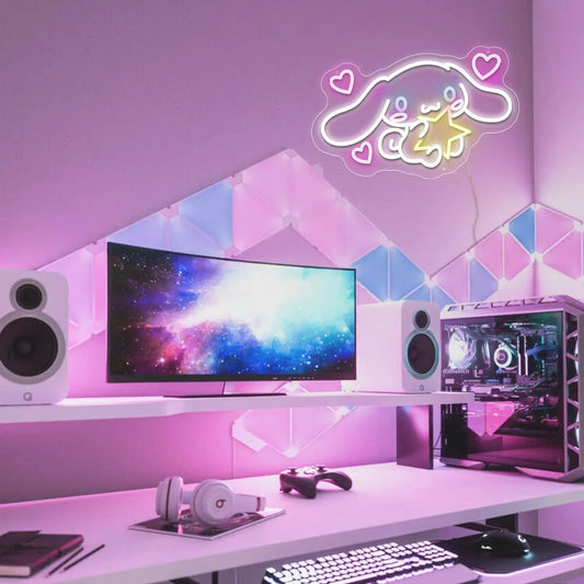 Cinnamoroll Neon Sign – Sweet Glow, Soft Vibes ☁️💖