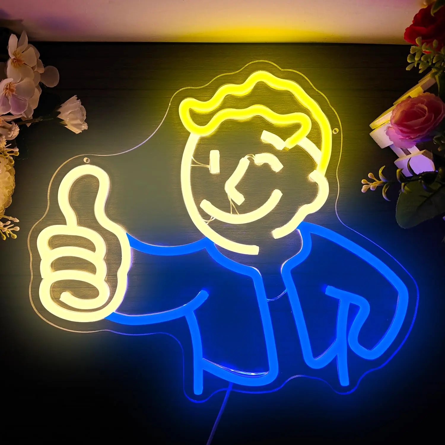 Vault Boy Neon Sign โ Wasteland Approved ๐๐ก