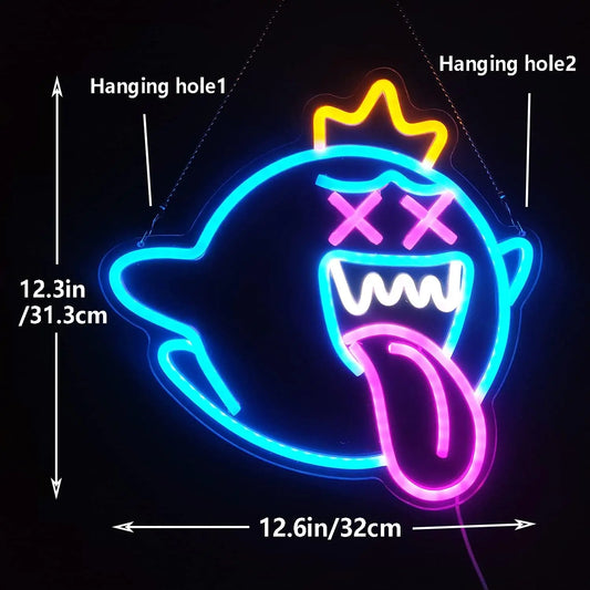 King Boo Neon Sign – Glow from the Other Side 👻💡