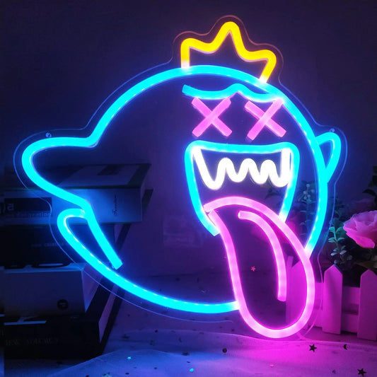 King Boo Neon Sign – Glow from the Other Side 👻💡