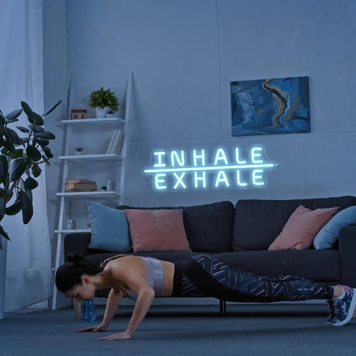 Inhale / Exhale Neon Sign – Breathe In the Glow 🌬️✨
