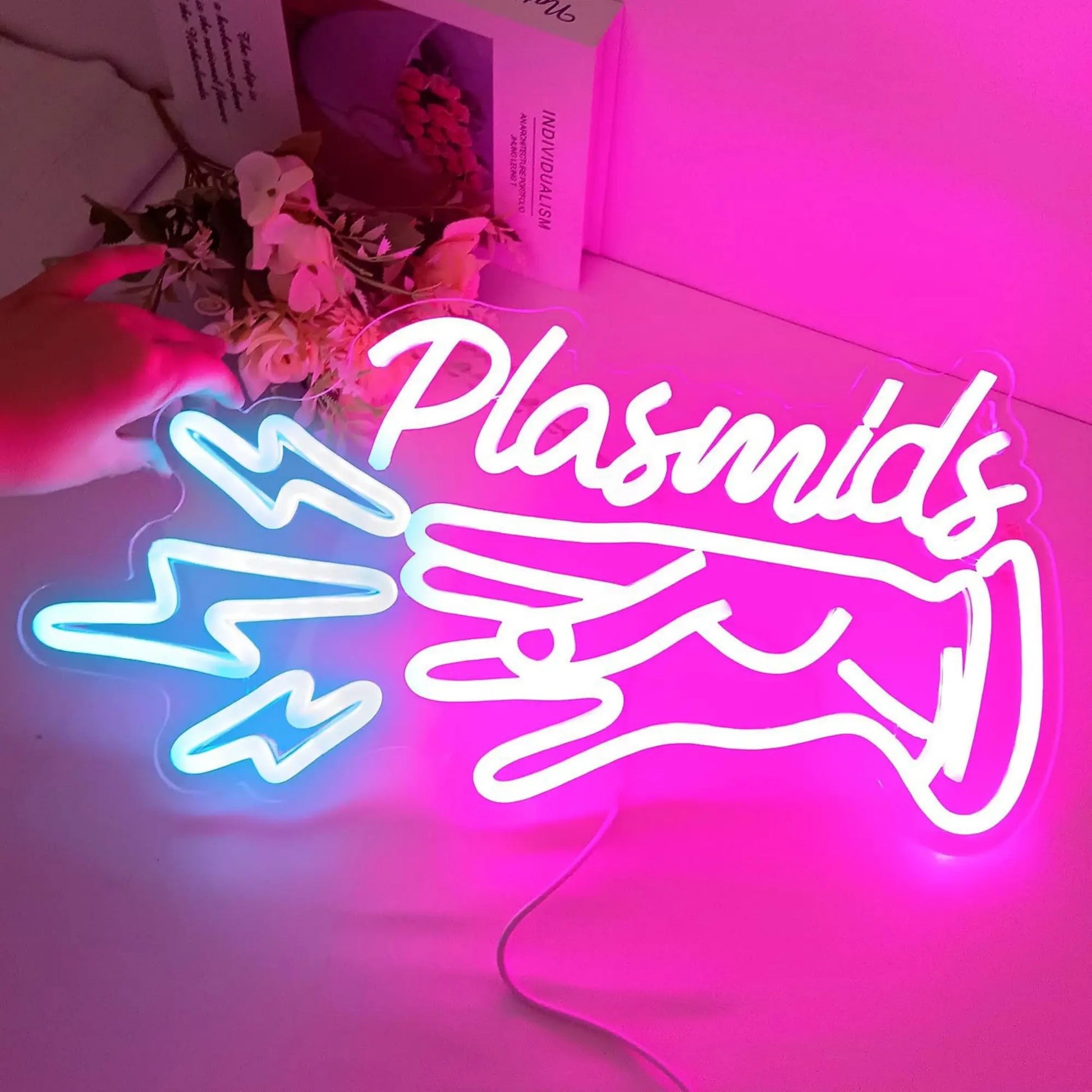 Plasmids Neon Sign – Power in Your Hands ⚡🧬