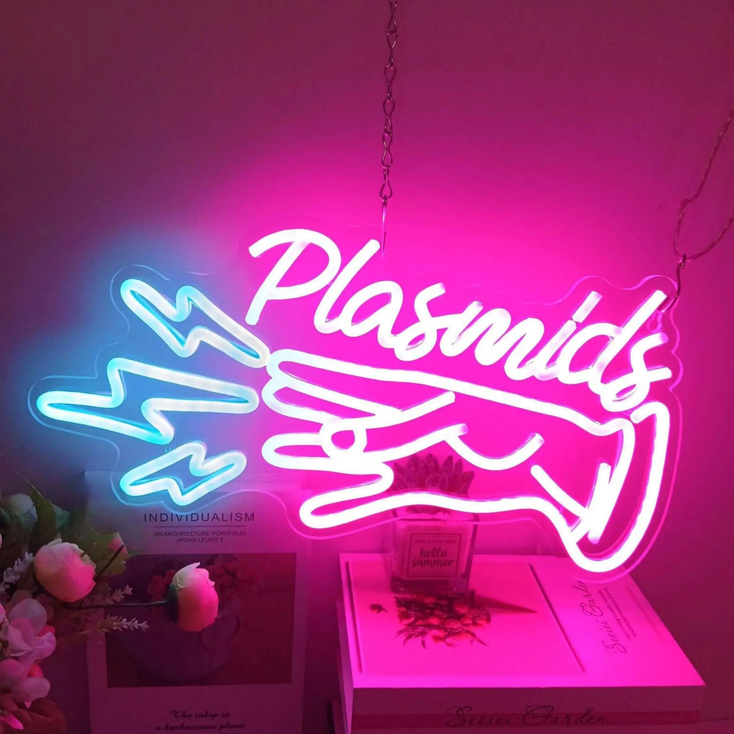 Plasmids Neon Sign – Power in Your Hands ⚡🧬