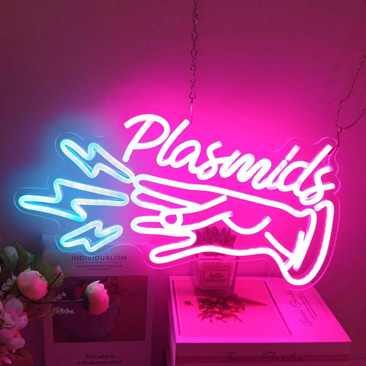 Plasmids Neon Sign – Power in Your Hands ⚡🧬