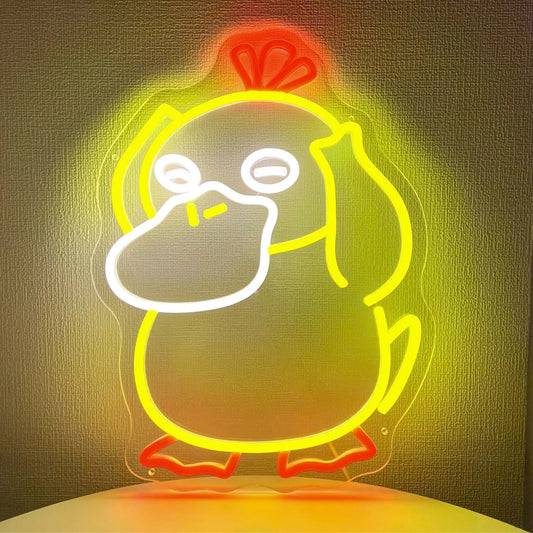 Psyduck Neon Sign – Mystery Solvable: Adorably Confused Décor 🧠💡