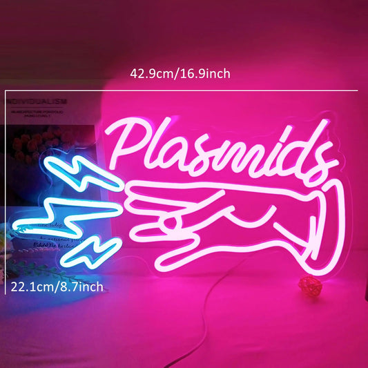 Plasmids Neon Sign – Power in Your Hands ⚡🧬