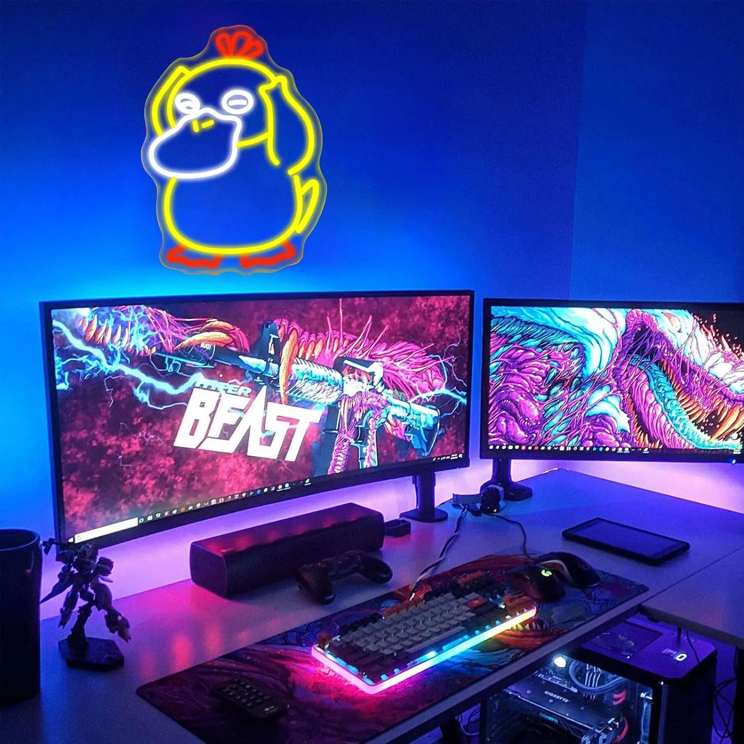Psyduck Neon Sign – Mystery Solvable: Adorably Confused Décor 🧠💡