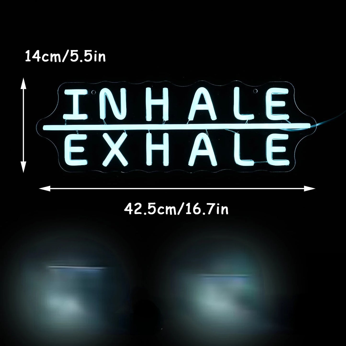 Inhale / Exhale Neon Sign – Breathe In the Glow 🌬️✨
