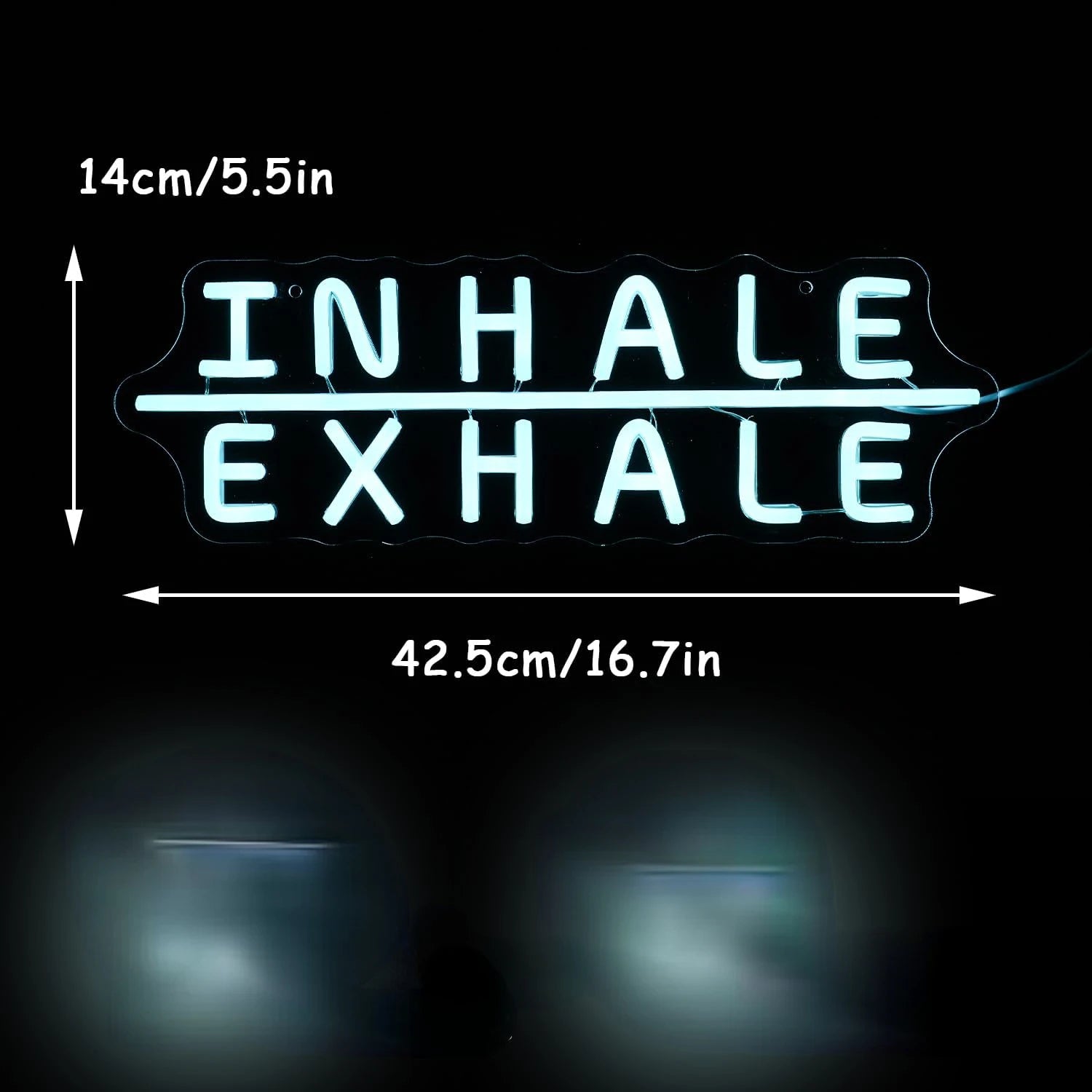 Inhale / Exhale Neon Sign – Breathe In the Glow 🌬️✨